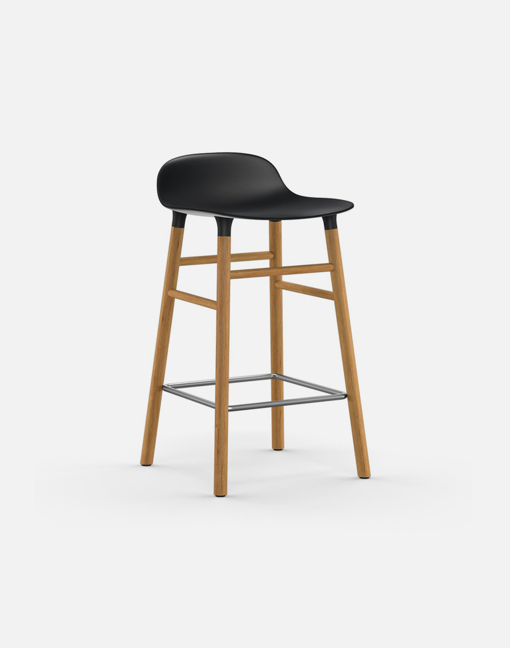 Form Bar Stool Oak Base - Image 6