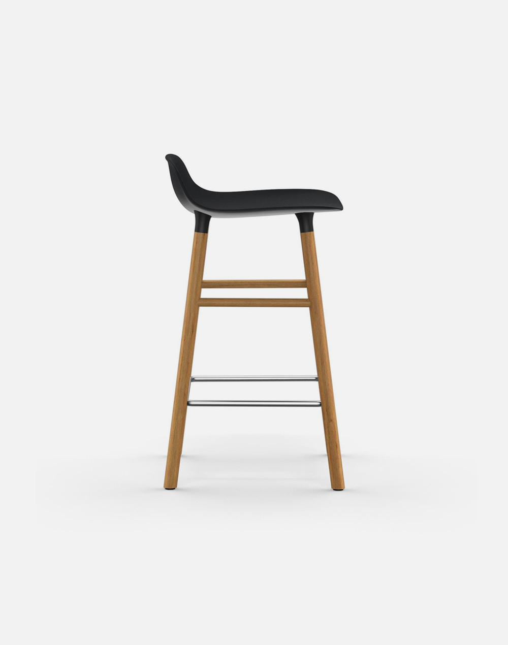 Form Bar Stool Oak Base - Image 5